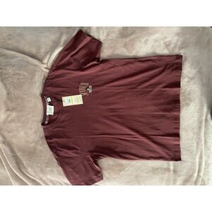 scotch and soda mens t-shirt front and back Design burgandy Size Medium